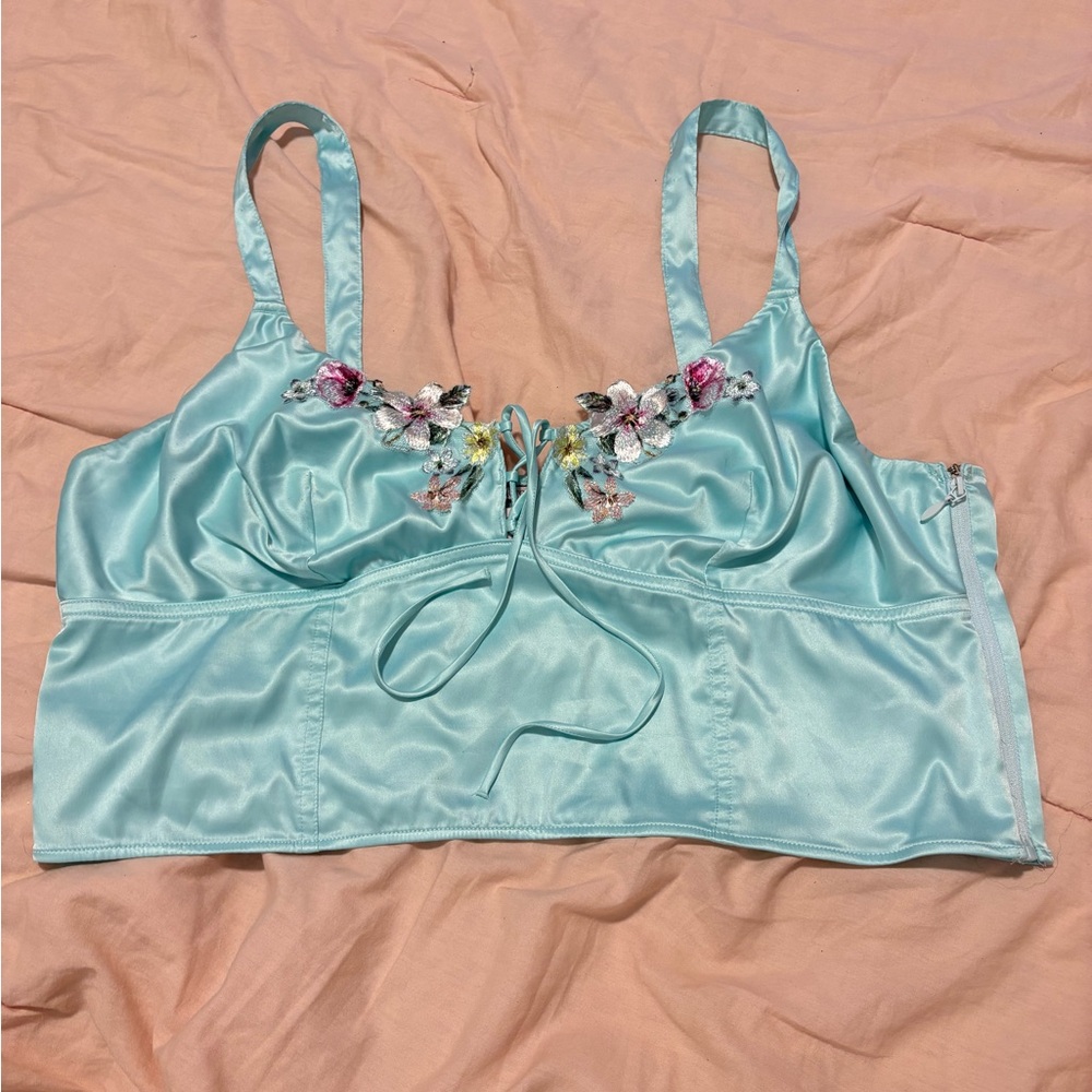Victoria's Secret Satin faux corset top